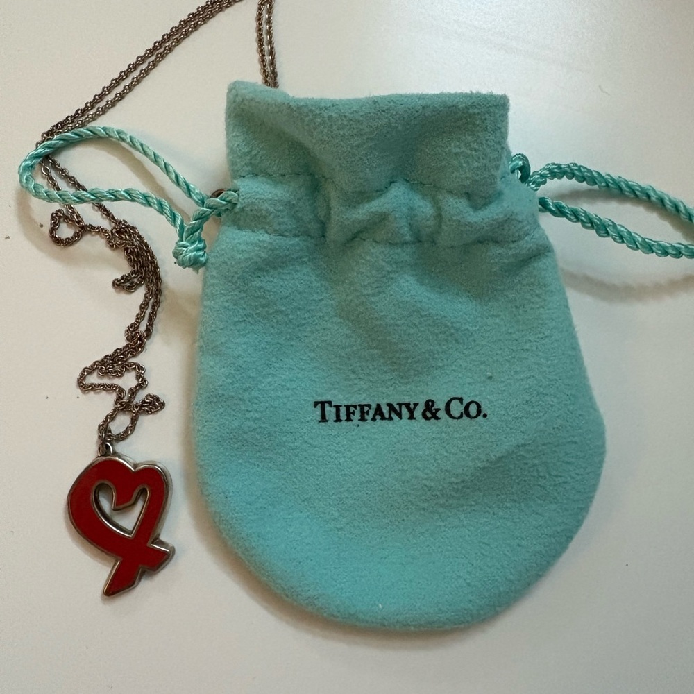 Tiffany & Co. Red Heart Necklace